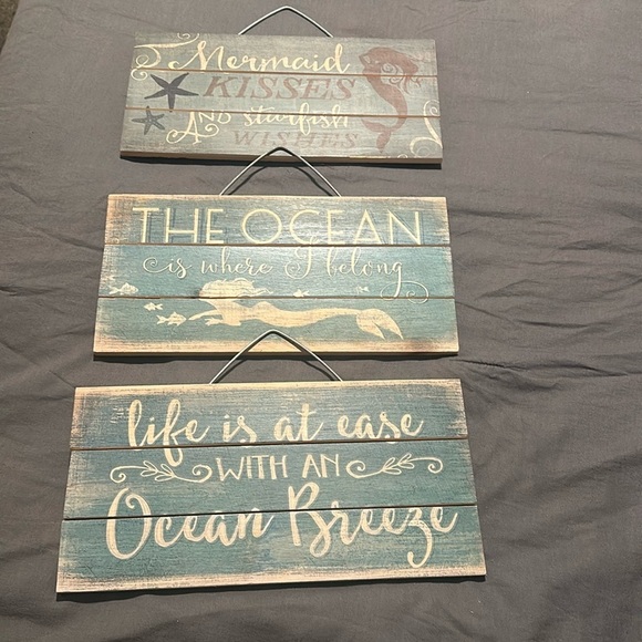 Other - Ocean/ beach decor quote set of 3